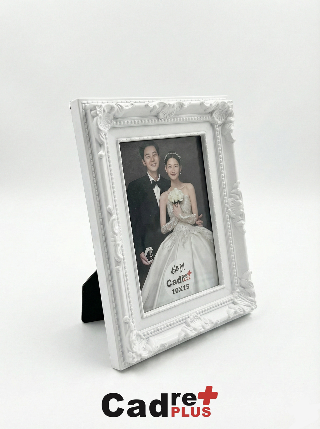 Cadre Baroque Blanc – 10x15 cm